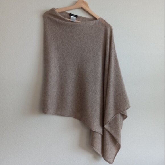 J. Crew Cashmere Wool Poncho In Heather Birch Tan OS Quiet Luxury - Picture 4 of 15
